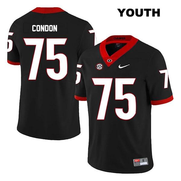 Georgia Bulldogs Youth Owen Condon #75 NCAA Legend Authentic Black Nike Stitched College Football Jersey GPU0356CK